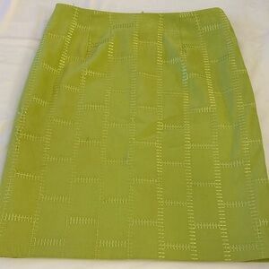 Size 10 Green Patterned Women's Skirt Fully Lined EUC